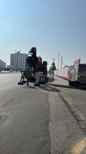 Althaminah Contracting Installs Side Support at Mazaya Fuel Station, Khobar